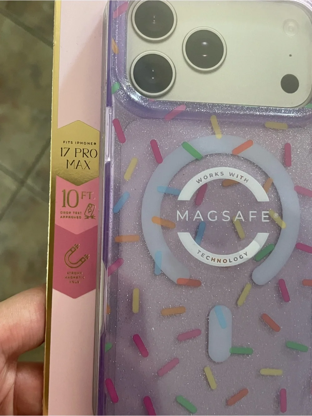 Purple Sparkle Glitter MagSafe Phone iPhone 17 Pro Max Case